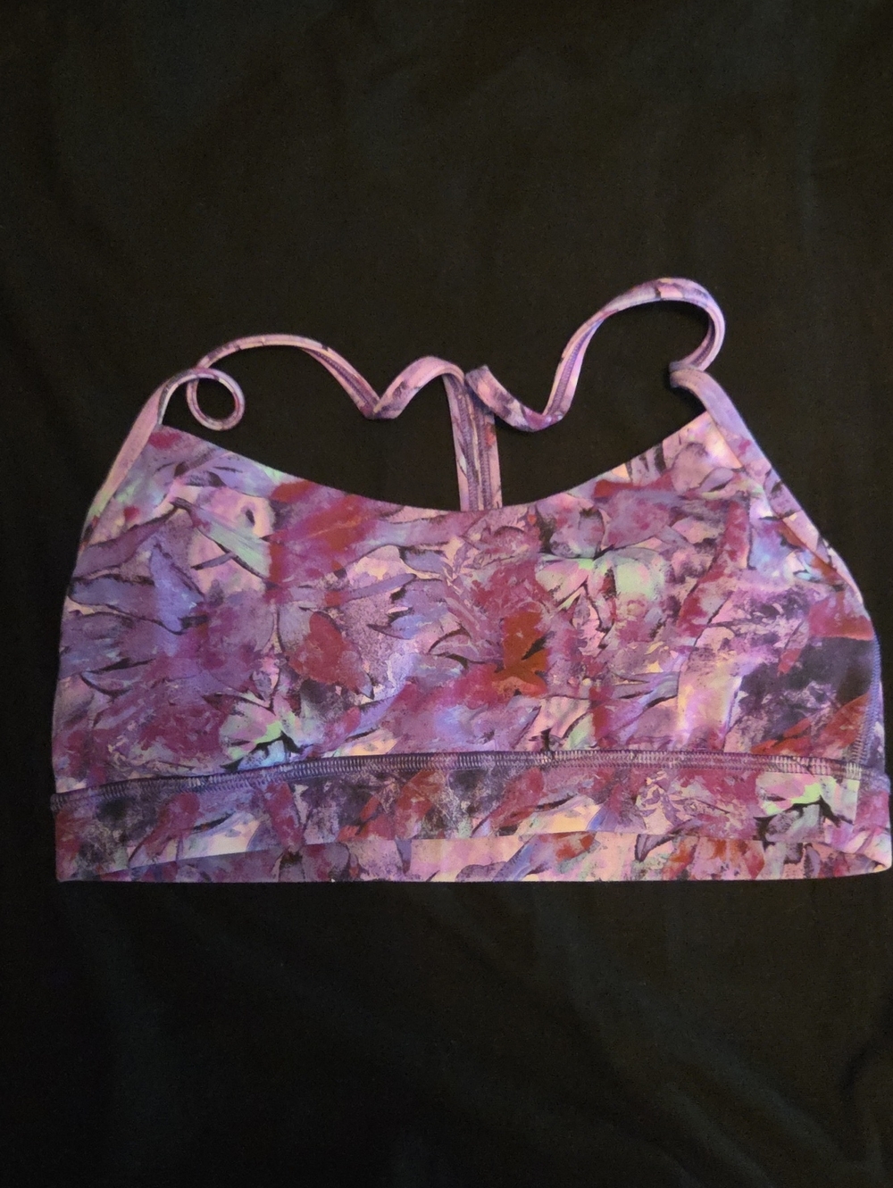 lululemon athletica Purple Floral Print Sports Bralette
